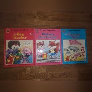 Happy Ending Book Lot: New Teacher, Making New Friends, Fly Away Kite